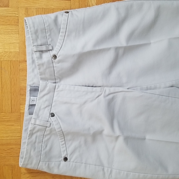 Tristan Straight Cut Khaki Cuffed Cropped Pants - Picture 5 of 6